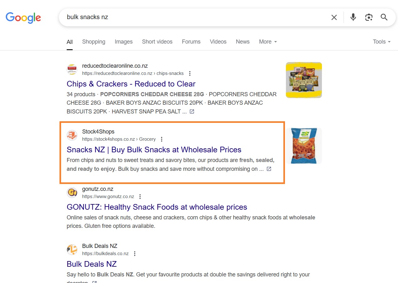 Stock4Shops Top Ranking Keyword