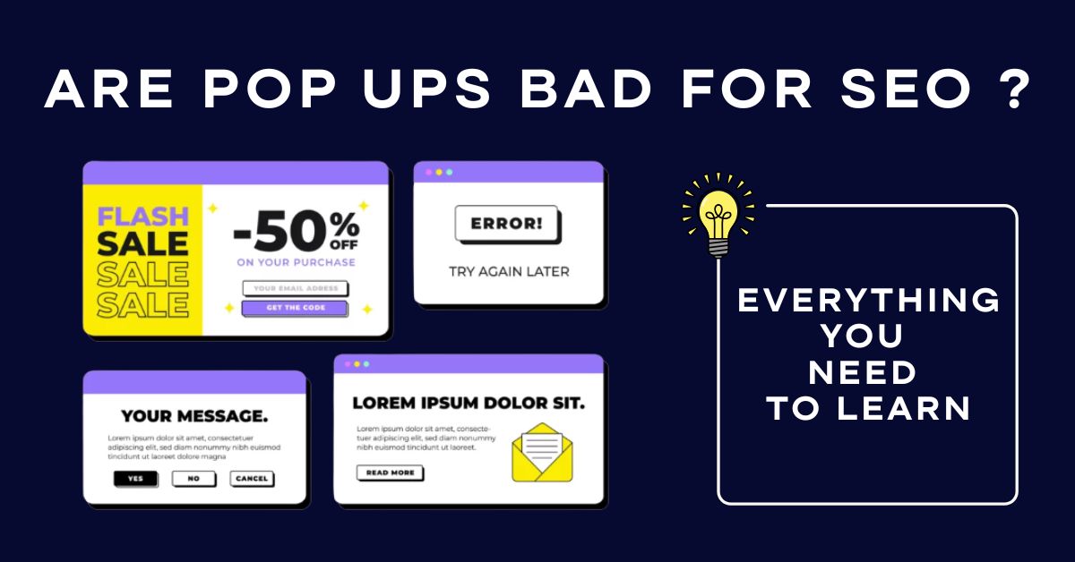 Are Pop Ups Bad for SEO